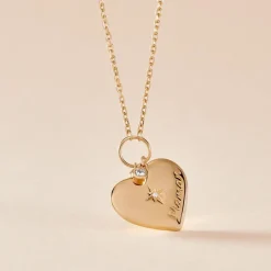 Collier Shima Plaque Or Jaune Oxyde De Zirconium|Marc Orian Online