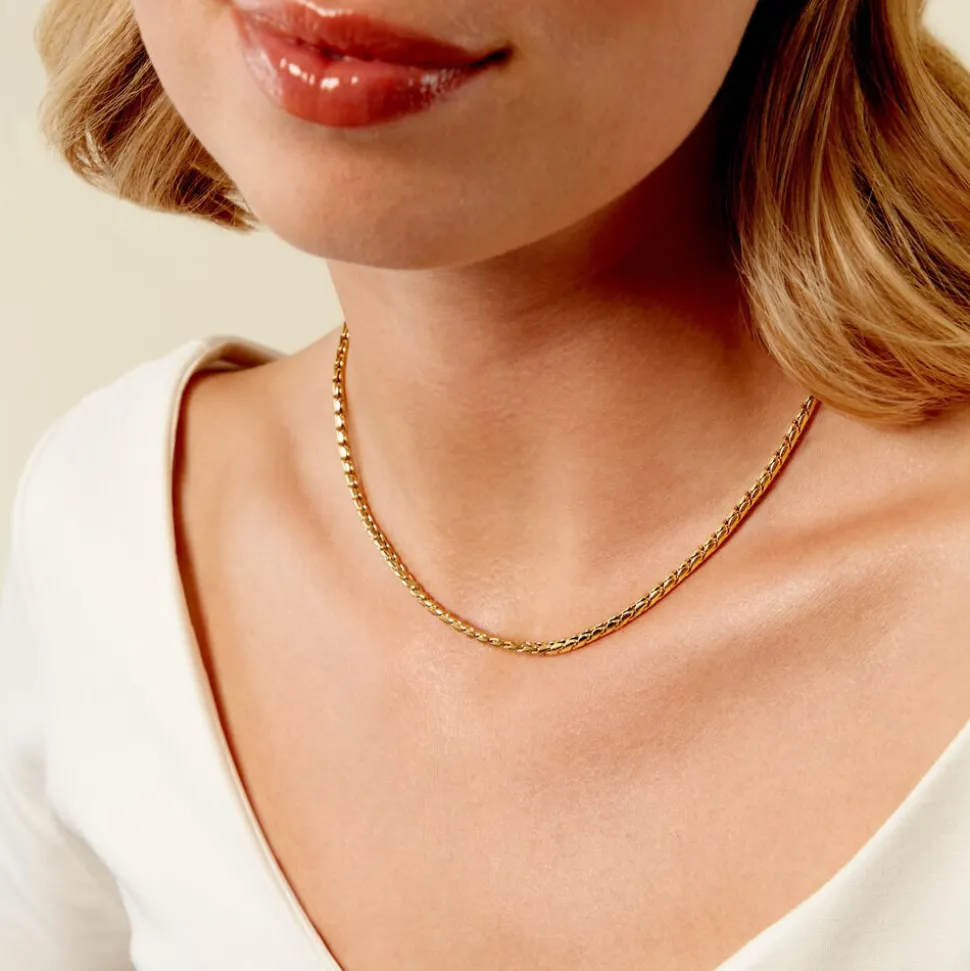 Collier Sloane Acier Jaune