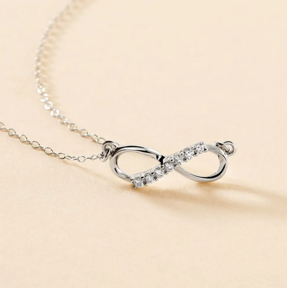 Collier Sohila Argent Blanc Oxyde De Zirconium