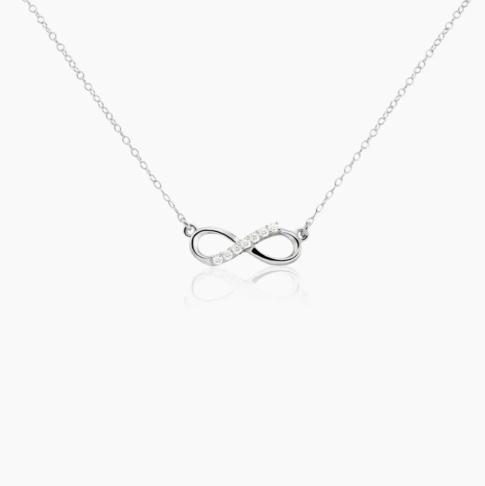 Collier Sohila Argent Blanc Oxyde De Zirconium
