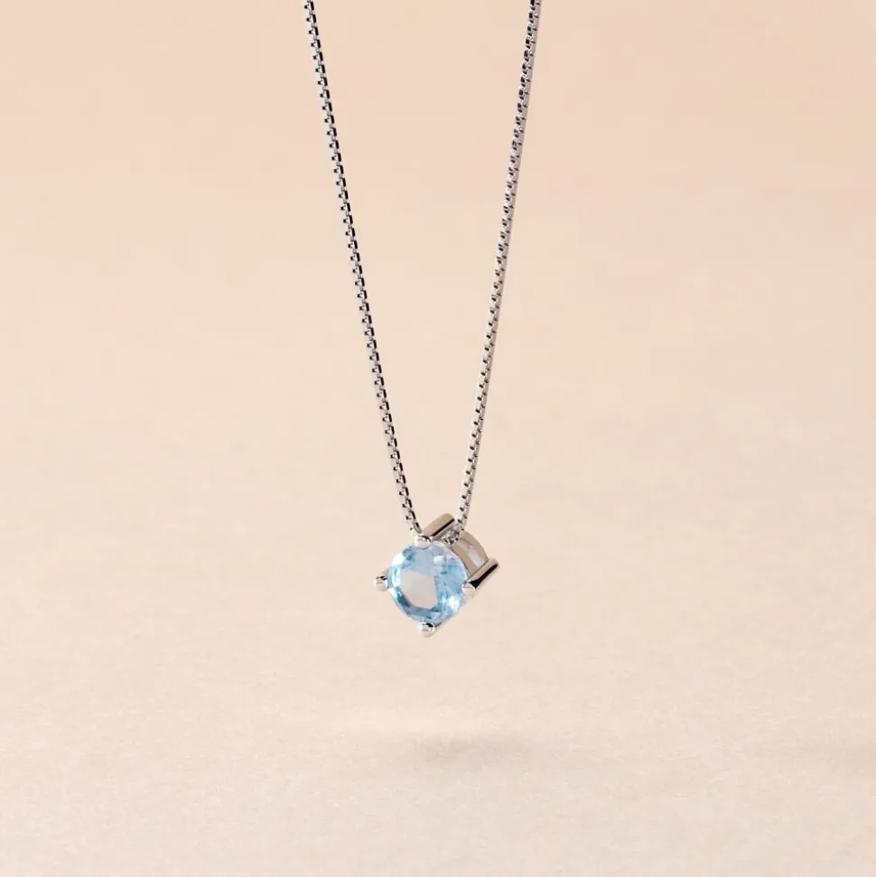 Collier Solitaire Argent Blanc Rio Santa Teresa Oxyde De Zirconium