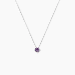 Collier Solitaire Argent Blanc Rio Santa Teresa Oxyde De Zirconium