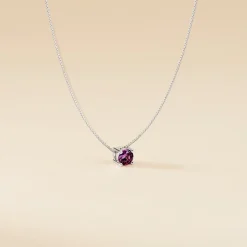 Collier Solitaire Argent Blanc Rio Santa Teresa Oxyde De Zirconium