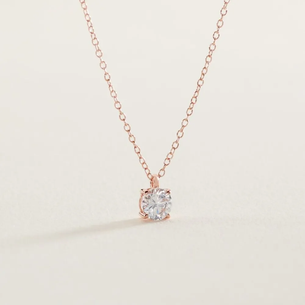Collier Solitaire Argent Rose Lylwenn Oxyde De Zirconium|Marc Orian Outlet