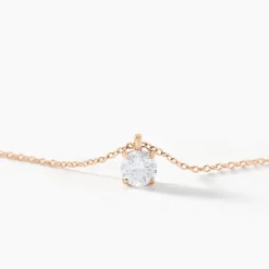Collier Solitaire Argent Rose Lylwenn Oxyde De Zirconium|Marc Orian Outlet