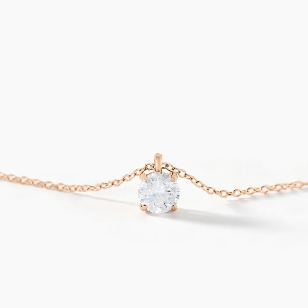 Collier Solitaire Argent Rose Lylwenn Oxyde De Zirconium|Marc Orian Outlet