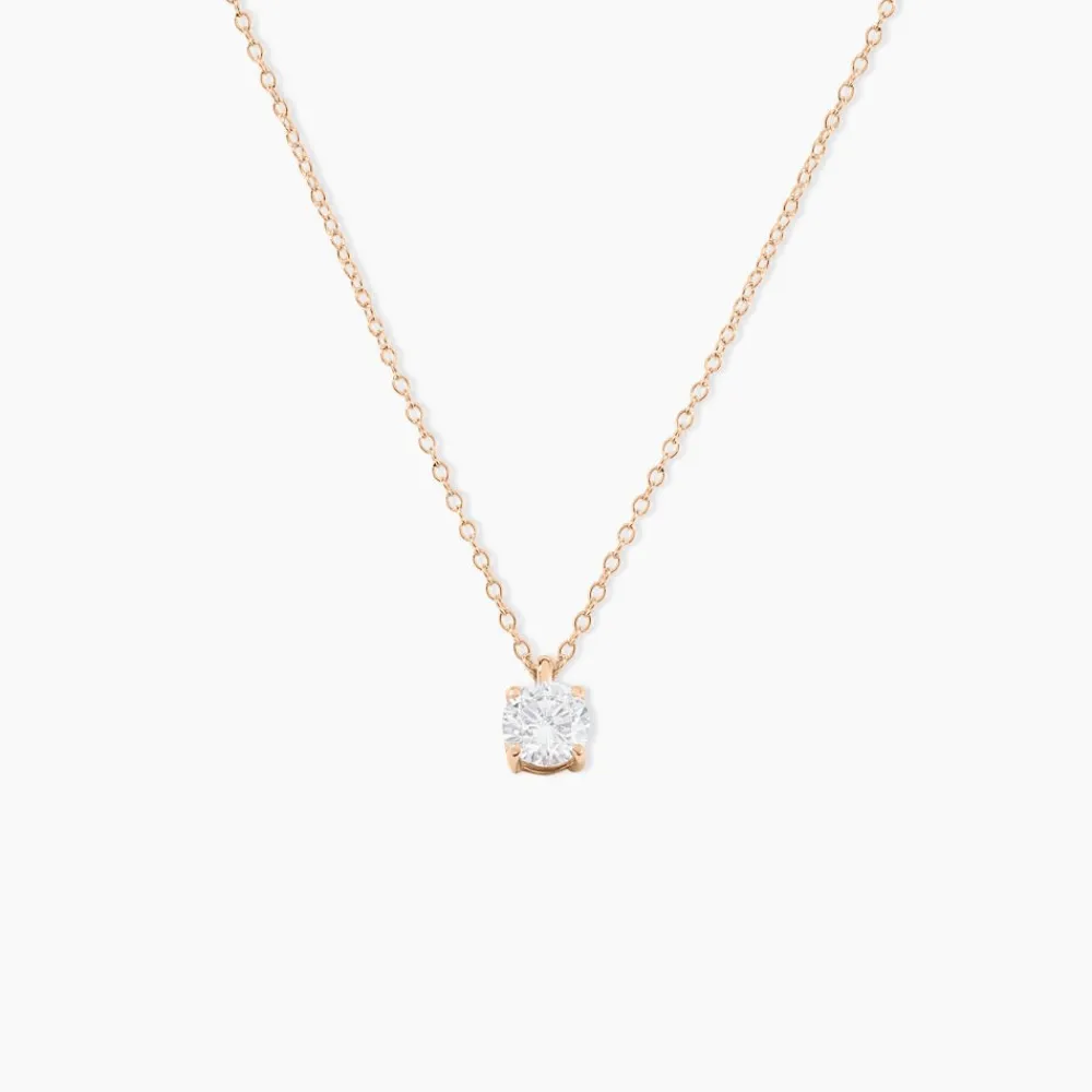 Collier Solitaire Argent Rose Lylwenn Oxyde De Zirconium|Marc Orian Outlet
