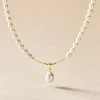 Collier Stella-rose Or Jaune Perle De Culture