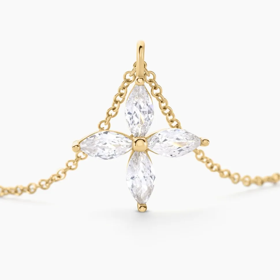 Collier Stellia Or Jaune Oxyde De Zirconium