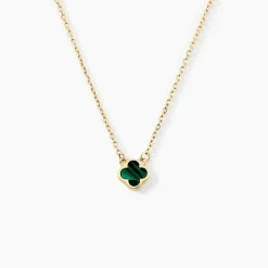 Collier Stellya Or Jaune Malachite