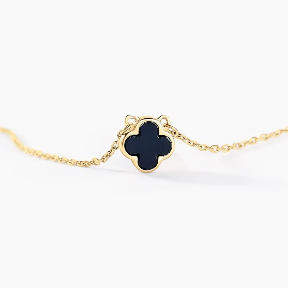 Collier Stellya Or Jaune Onyx