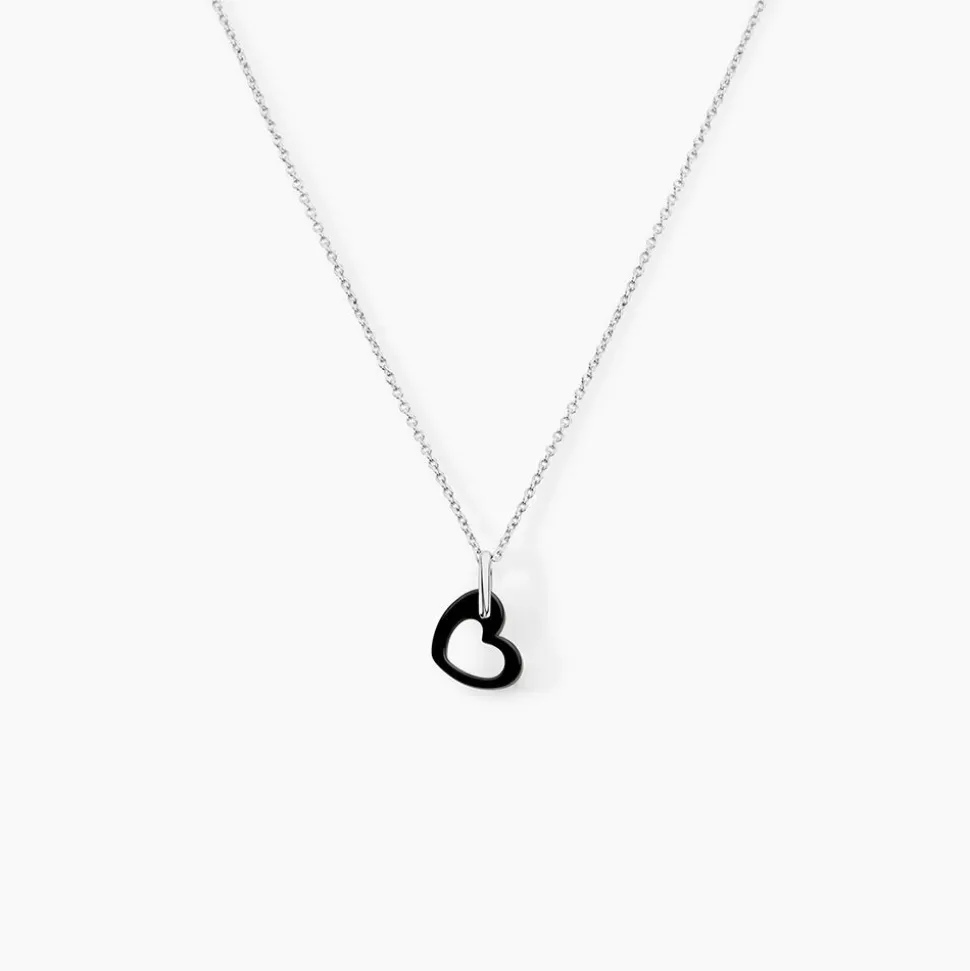 Collier Sumeyra Argent Blanc Céramique Et Oxyde De Zirconium