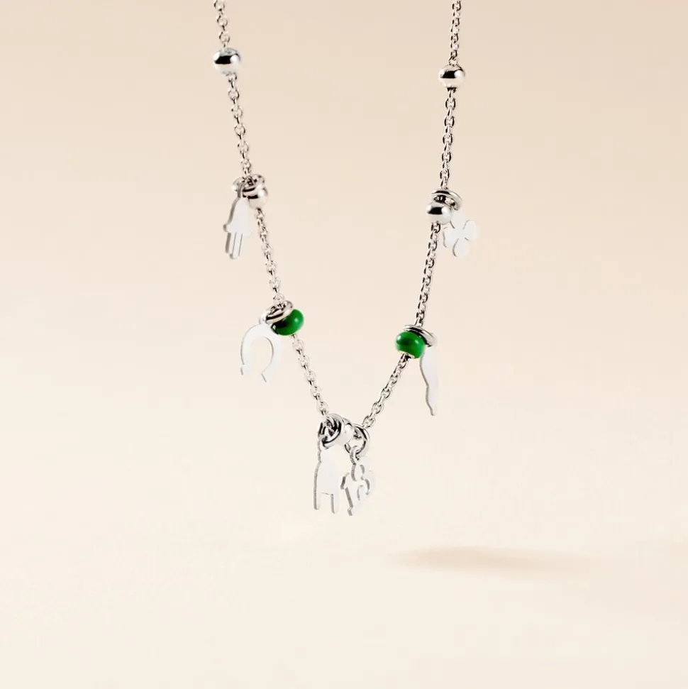 Collier Suzanna Argent Blanc