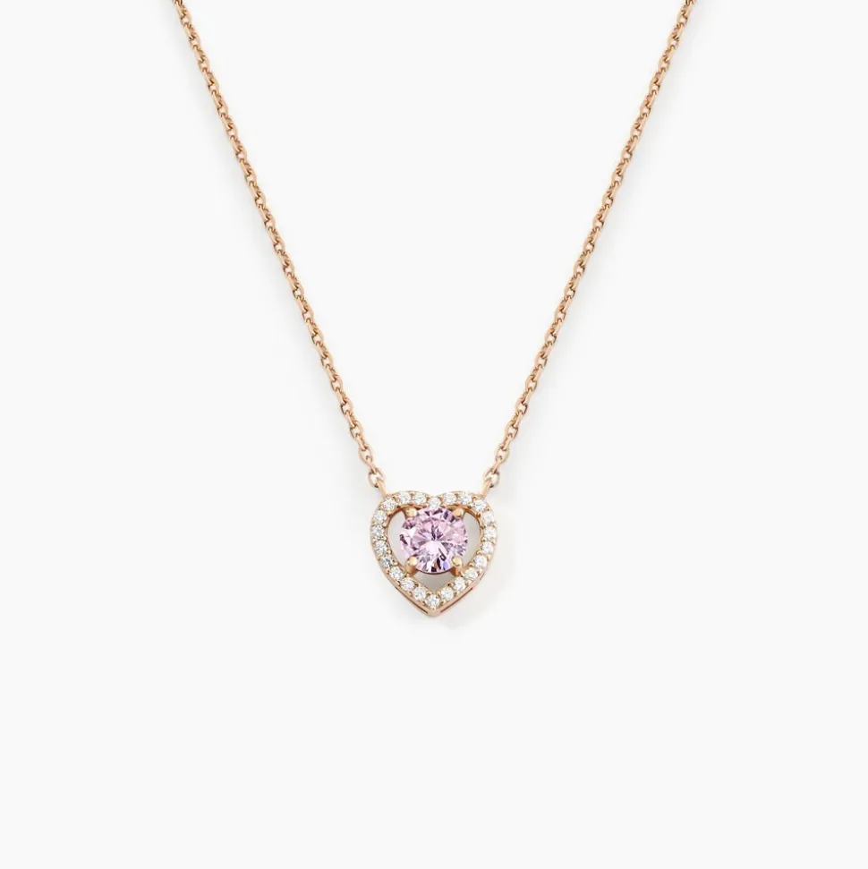 Collier Suzon Argent Rose Oxyde De Zirconium