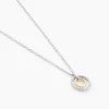 Collier Swane Or Jaune Argent Blanc Oxyde De Zirconium
