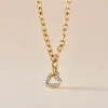 Collier Sydnee Acier Jaune Cristal