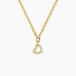 Collier Sydnee Acier Jaune Cristal