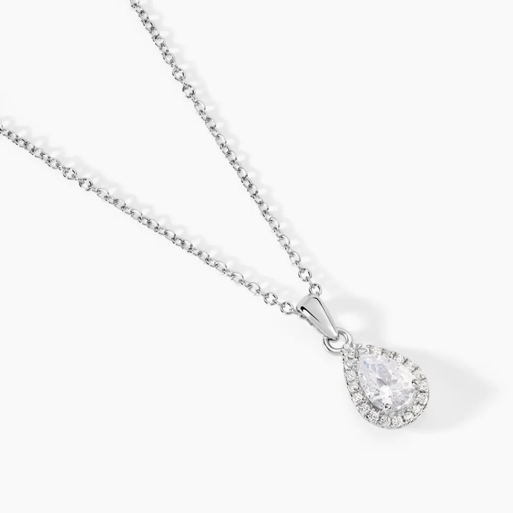 Collier Sylla Argent Blanc Oxyde De Zirconium|Marc Orian Online