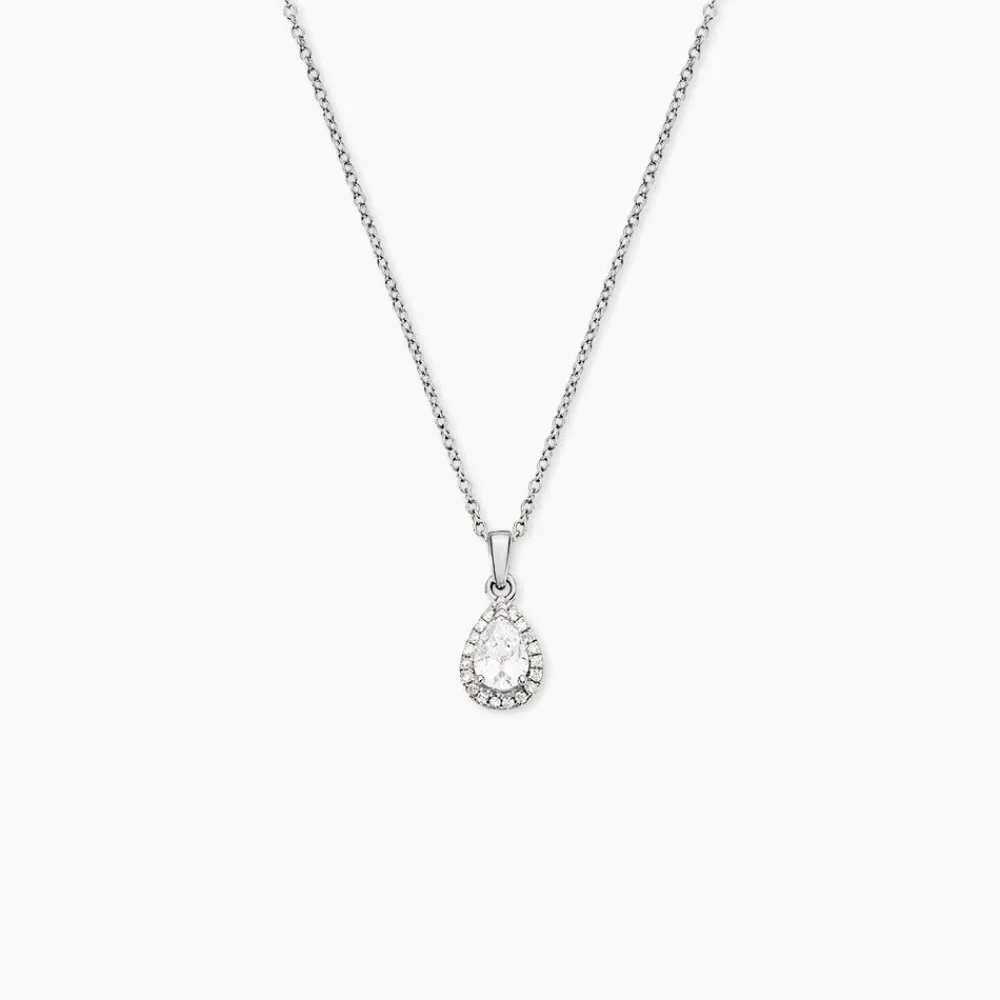 Collier Sylla Argent Blanc Oxyde De Zirconium|Marc Orian Online