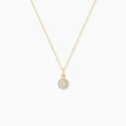 Collier Tahera Or Jaune Oxyde De Zirconium