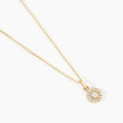 Collier Tahera Or Jaune Oxyde De Zirconium