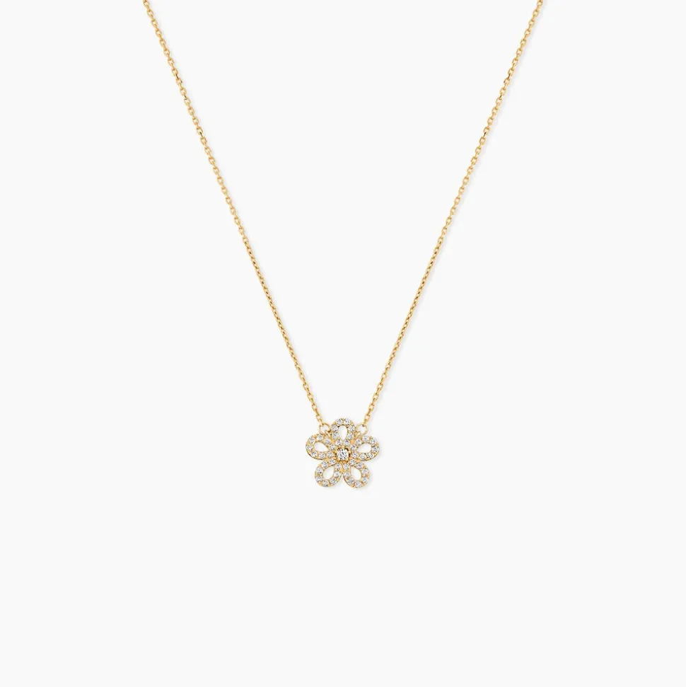 Collier Talie Or Jaune Oxyde De Zirconium