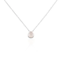 Collier Tao Argent Blanc Quartz