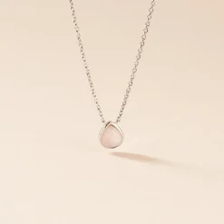 Collier Tao Argent Blanc Quartz