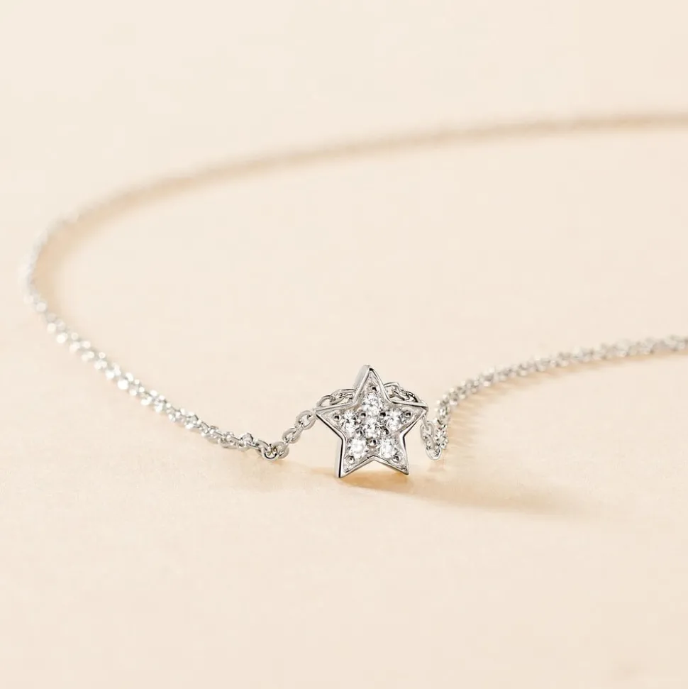 Collier Taona Argent Blanc Oxyde De Zirconium