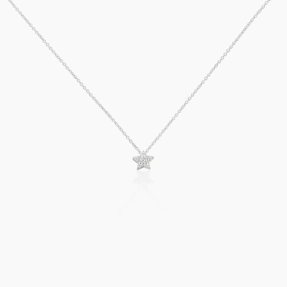 Collier Taona Argent Blanc Oxyde De Zirconium