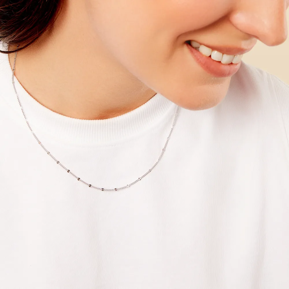 Collier Tessie Argent Blanc|Marc Orian Discount