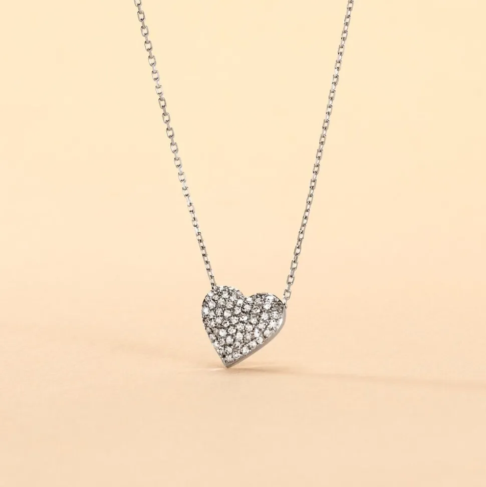 Collier Ti Amo Or Blanc Diamant