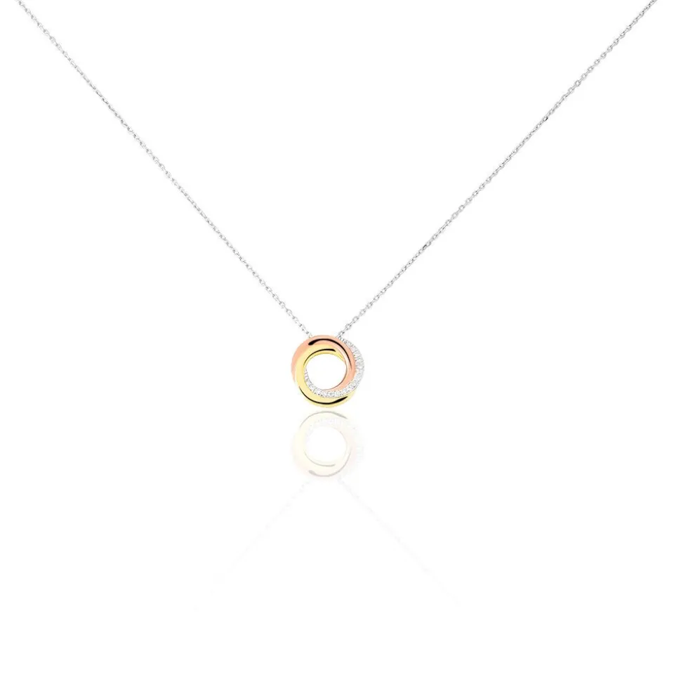 Collier Tiara Or Tricolore Diamant