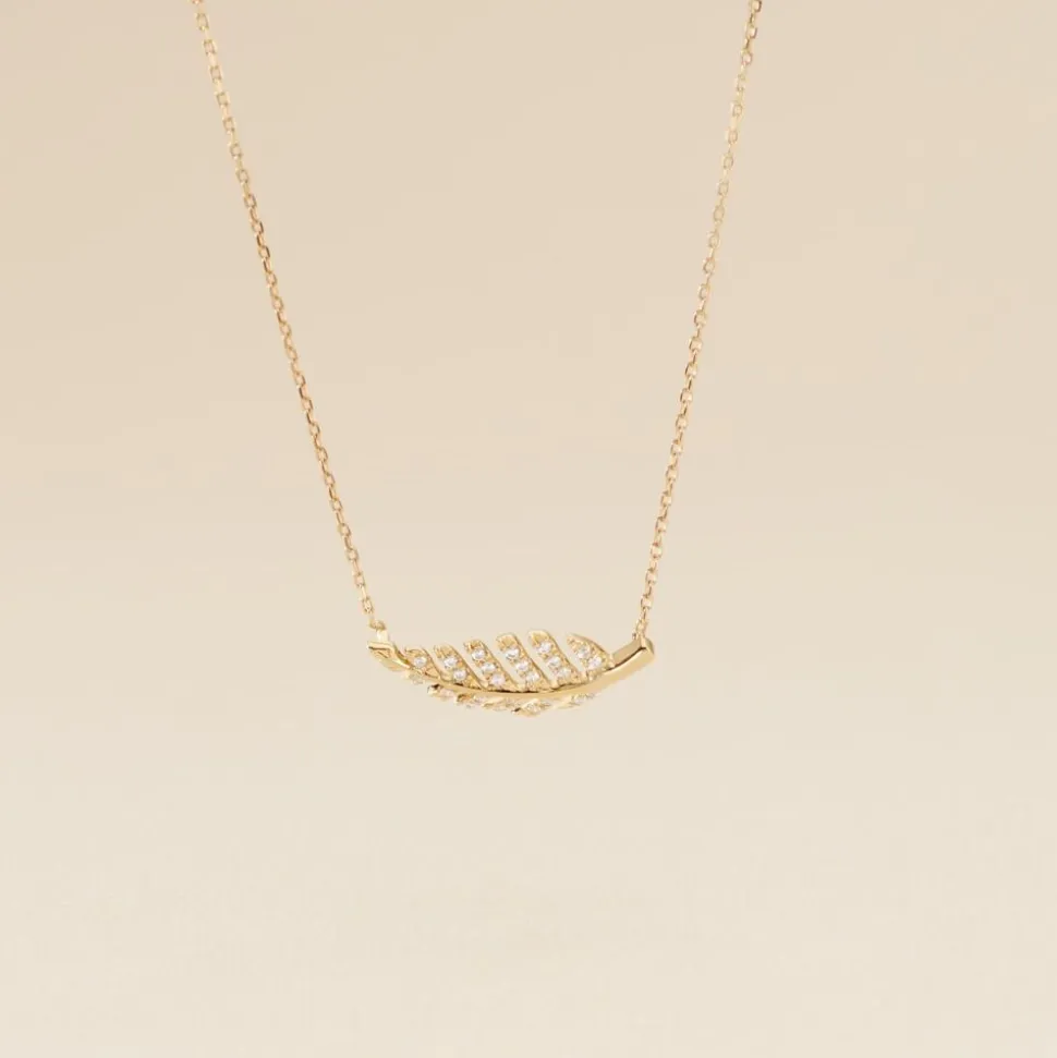 Collier Tourkia Or Jaune Oxyde De Zirconium