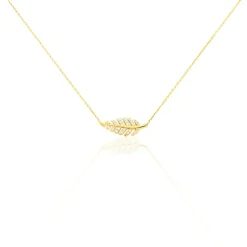 Collier Tourkia Or Jaune Oxyde De Zirconium