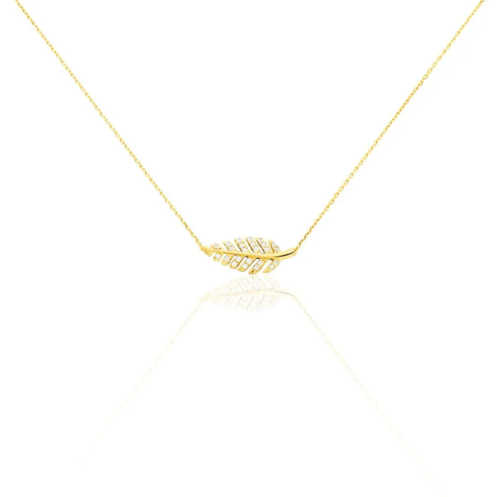 Collier Tourkia Or Jaune Oxyde De Zirconium