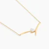 Collier Valeriana Or Jaune Oxyde De Zirconium