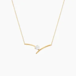 Collier Valeriana Or Jaune Oxyde De Zirconium
