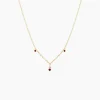 Collier Valora Or Jaune Rhodolite Oxyde De Zirconium
