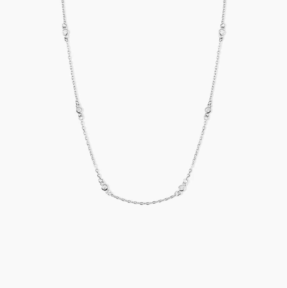 Collier Vashti Argent Blanc Oxyde De Zirconium