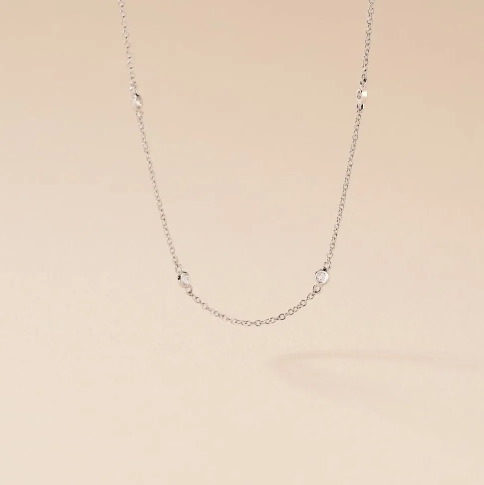 Collier Vashti Argent Blanc Oxyde De Zirconium