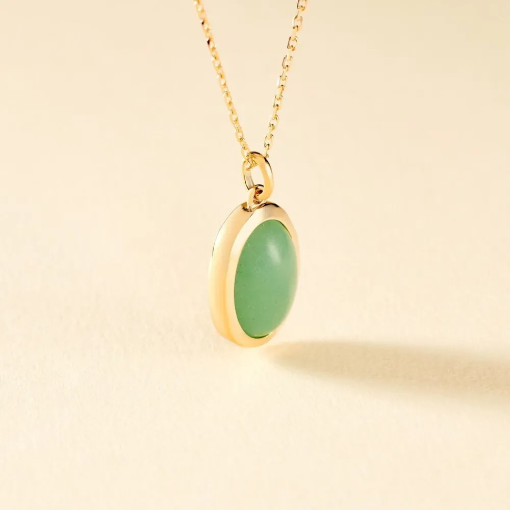 Collier Veina Plaqué Or Jaune Aventurine|Marc Orian Online
