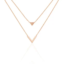 Collier Veroniica Argent Rose