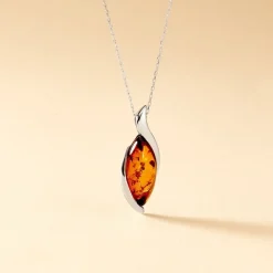 Collier Vyara Argent Blanc Ambre|Marc Orian