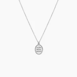 Collier Yahya Argent Blanc
