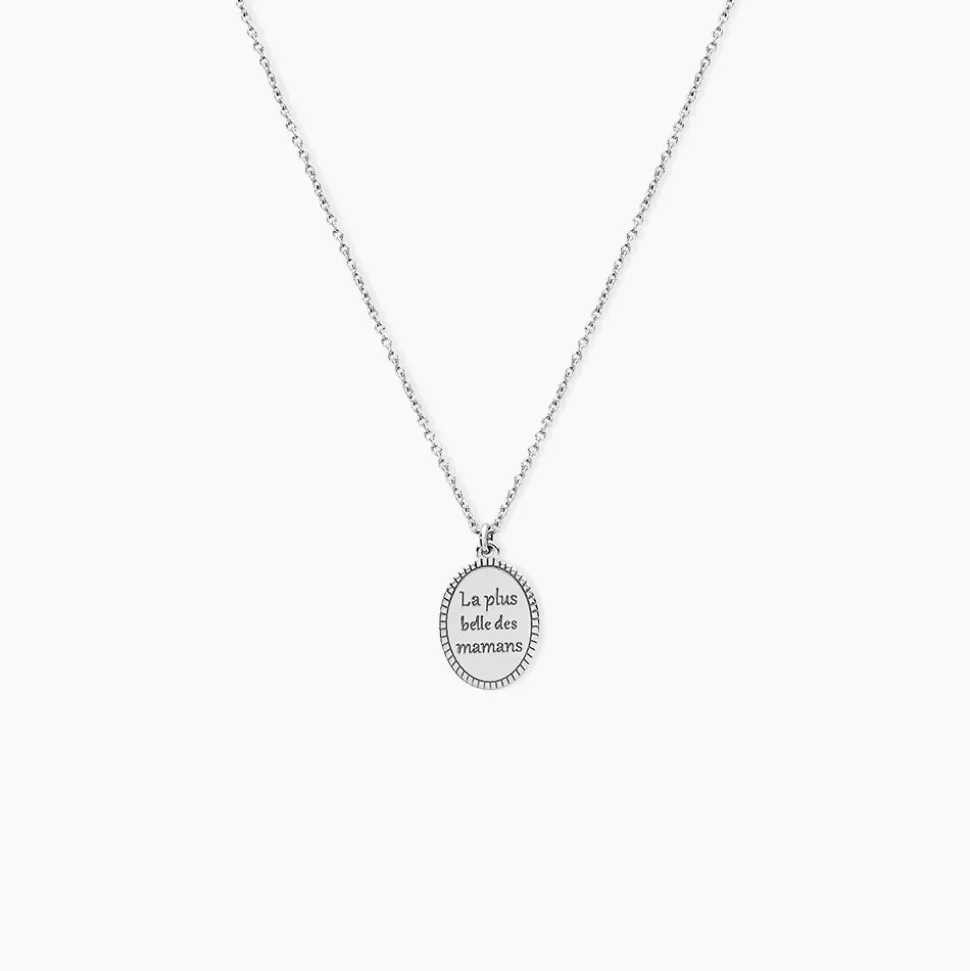 Collier Yahya Argent Blanc