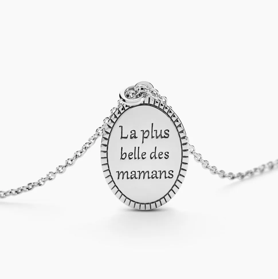 Collier Yahya Argent Blanc