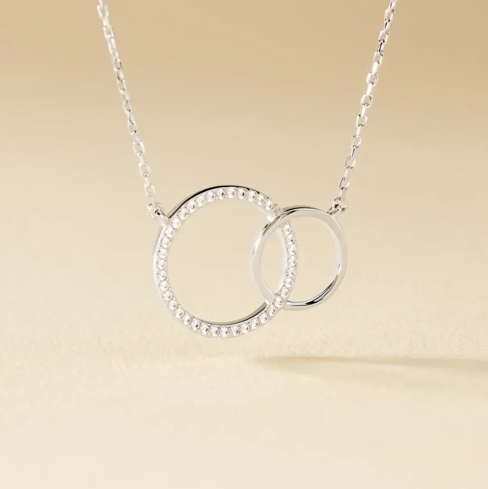 Collier Yalaz Argent Blanc Oxyde De Zirconium