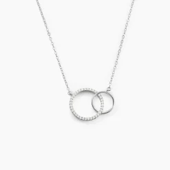 Collier Yalaz Argent Blanc Oxyde De Zirconium