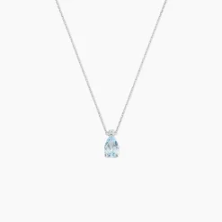 Collier Yrene Or Blanc Topaze